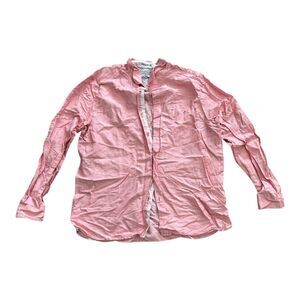 Ted Baker Pink Cross Hatch Cotton Linen Blend Shirt 3XL